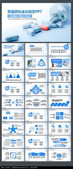 医学实验医疗制药科研报告PPT模板